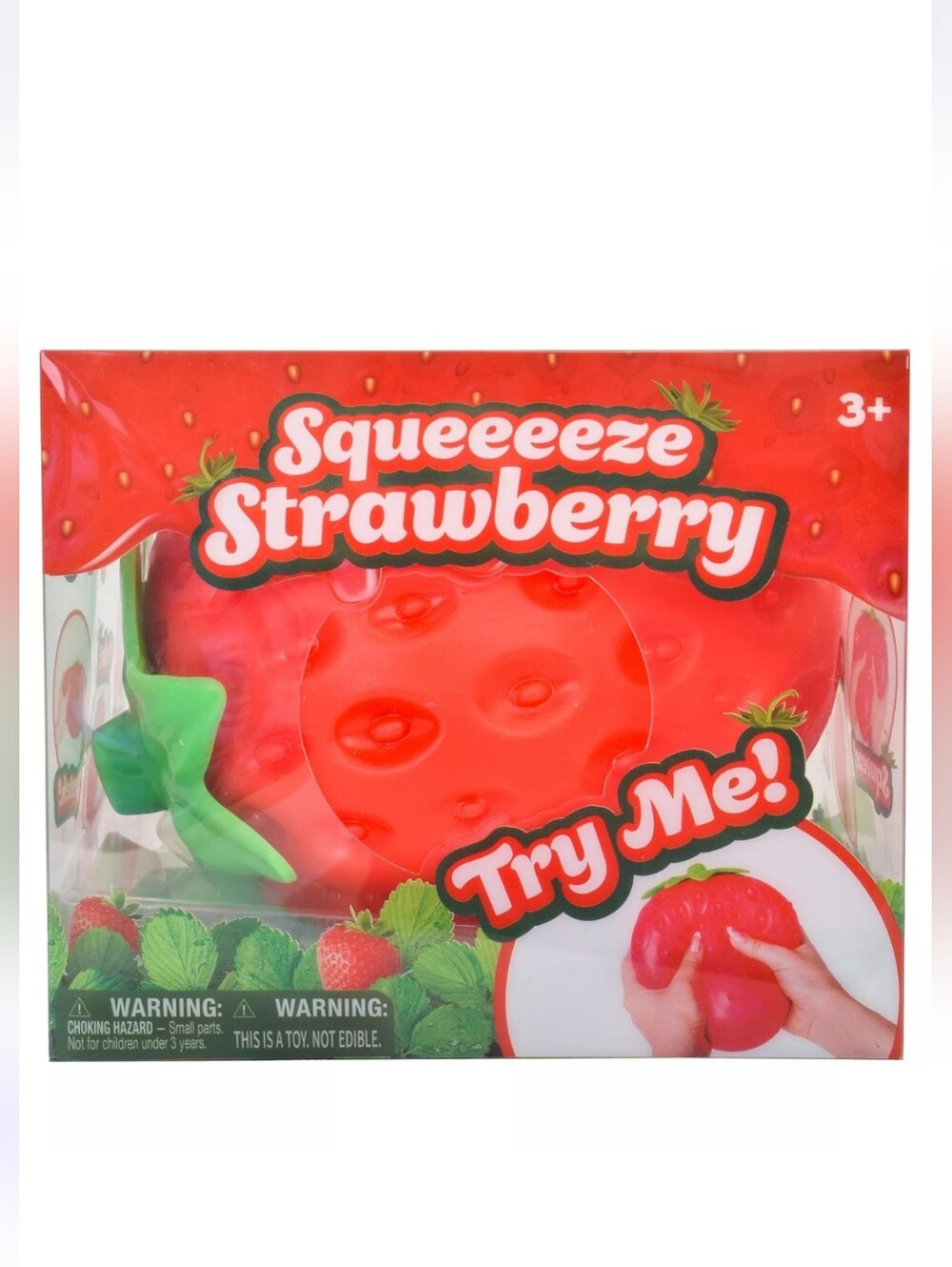 🍓 ❤️️ NEW JUMBO - Squeeeeze Strawberry Squishy Toy